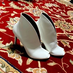 Christian Siriano peep toe stiletto booties / worn once